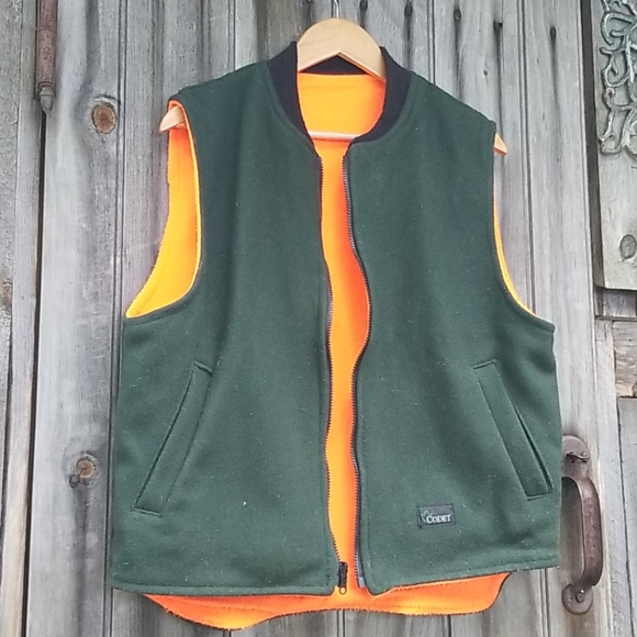 Codet Hunter Green Wool Vest Reverses 
